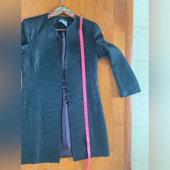 🖤👗Franco Mirabelli shimmery black midi dress and matching jacket size 10. - Picture 6 of 16